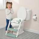 Ingenuity Foldaway Ladder Potty, Adjustable Step Stool Toilet Trainer Seat, Folds Flat for Easy Storage, Fits Most Toilets, Includes Potty Training Guide