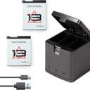 Compatible with gopro Hero 13 Battery 2100mah high Capacity Battery with Fast Charger Set