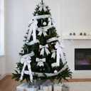 Yungyan Velvet Ribbons with Gold Edge Felt Ribbon Gift Bow Wrapping Ribbon for Handmade, Home Decor, Gift Wrapping, Wreath DIY Crafts, Christmas Tree (2.5 Inch X 35 Yards,White)