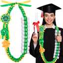 Lyrow 2026 Graduation Money Lei with Cash Holder 48 Inch Extra Long Braided Ribbon Lei DIY Graduation Garland for Cash Gifts Class of 2026 Grad Party Decorations(Yellow & Green)