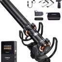 COMICA VM30 Shotgun Microphone with Wired & Wireless Modes, USB C Digital Output, 75/150Hz Low Cut, Super Cardioid Video Mic for Canon, Nikon, Sony DSLR Camera, Camcorder, Filming, Video Recording