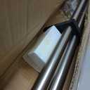 Heavy Curtain Rod, Adjustable Curtain Rod 1 inch Long Curtain Rods for Windows 144 to 164 inch, Ceiling Mount Drapery Rods with Premium Aluminum Brackets, Outdoor Curtain Rod for Patio, Satin Nickel