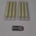 HINZER 6 Pcs Flameless Taper Candles with Remote & Timer 9.6 inch Real Wax Battery Operated LED Warm 3D Wick Flickering Window Candles for Halloween Christmas Wedding Decor, Ivory