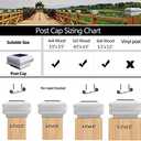 Sumaote 4x4 Solar Post Cap Light, 52 LEDs 160 Lumen Deck Post Lights IP65 Waterproof fit Actual 3.5" x 3.5" Wooden Posts, 6000K White LED Lighting, Outdoor Garden Yard Fence Decor, White Shell, 4 Pack