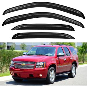 Window Visors Rain Guards for 2007-2014 Chevy Tahoe/GMC Yukon, Out-Channel Window Vent Wind Deflectors Visors Shades for 07-14 Tahoe/Yukon