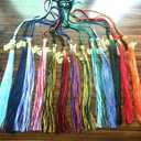 8 x 2025 Graduation Tassels Red/White,Honor Grad Tassels with Gold Year Charm