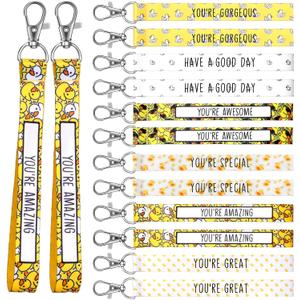 36 Pcs Wrist Lanyards for Keys Inspirational Cute Wrist Lanyard Strap Employee Gift for Coworker Thank You Gift