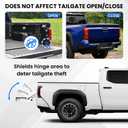 Tailgate Anti-Theft Lock Fit for Toyota Tacoma 2024 2025 2026+, Truck Bed Tailgate Locks Protector Compatible with Toyota Tacoma Accessories 2026-2024 (Black)