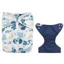 ALVABABY Baby Cloth Diaper Cover, Swim Diaper,Nappy Shell Baby Girls and Boys CDC06 (Regular size, Dog and Elephant)