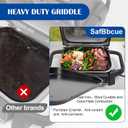 SafBbcue Grill Griddle Plate for Ninja Woodfire OG700 Series Outdoor Grills, for Ninja OG701 OG751 XSKGRDPLT Woodfire Grill Flat Top Griddle Plate Accessories, Non-Stick Griddle Pan with Oil Hole