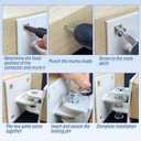 Stationary Floating Dock Connector Metal Dock Brackets Hardware Heavy Duty Dock Hinge Kit with 0.4" Holes, Antirust Coating T Style Backer Plate Boat Dock Accessorie