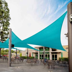 Royal Shade 14' x 14' x 14' Turquoise Triangle Sun Shade Sail Canopy Outdoor Patio Fabric Screen Awning RTAPT14 - UPF50+ 95% UV Blockage, Heavy Duty, Water & Air Permeable (We Make Custom Size)