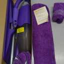 HOMTOYOU Spray Mops for Floor Cleaning: Wet Mop for Hardwood Tile Wood Laminate Vinyl - 3 Washable Microfiber Pads for Swiffer Powermop - Absorbs Pet Hair Dust (Purple)