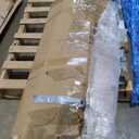 48x96 Inch White Sliding Barn Door Slab with 8ft Hardware Kit Included, 5-Panel, MDF Wood Panel Covered with Water-Proof Scratch-Proof PVC Surface, Simple DIY Assembly