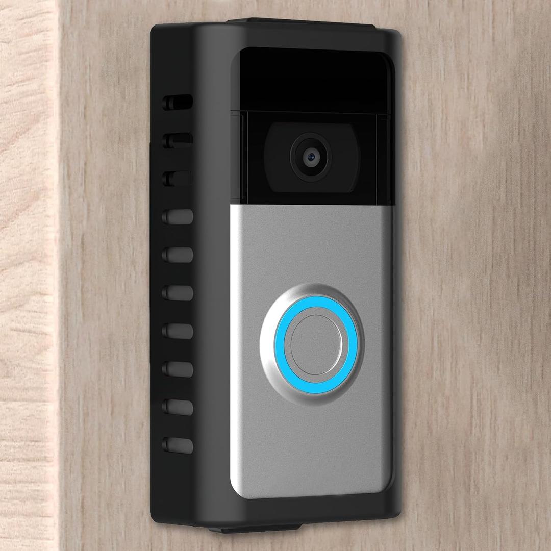 No-Drill Doorbell Mount for Battery Video Doorbell 2/3/4/(2020 Release)/(2024 Release)/Plus/Pro, Adhesive Steel Metal Doorbell Mounting Bracket Accessories for Apartment, Home, Business