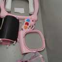 5 in 1 Foldable Baby Walker, Activity Baby Walker-Baby Bouncer, Rocker, Activity Center,Seat and Push Walker,Detachable Trampoline Mat, Adjustable Speed Rear Wheels and Height,Ages 6-18 Months(Pink)