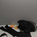 Women's 80's Costumes with Accessories Set Black Tutu Skirt Earrings Necklace Bracelets Fishnet Gloves Legwarmers Headband Large(8-10)