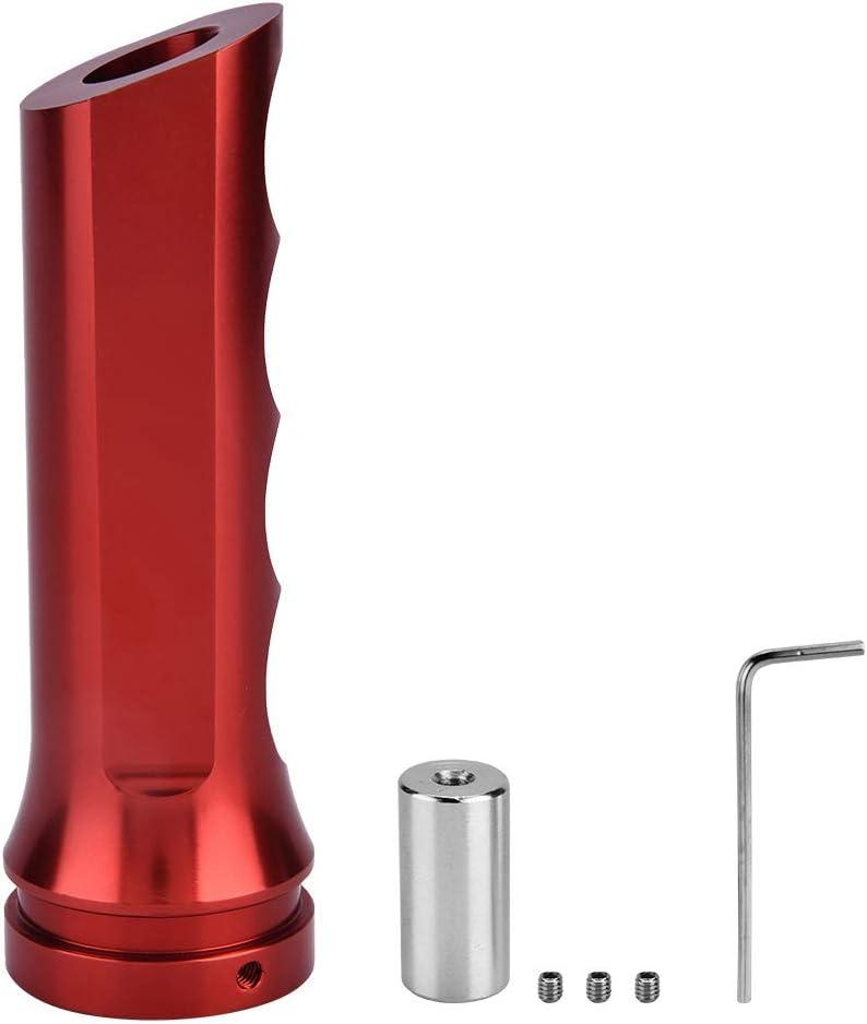 Hand Brake Cover,Universal Auto Car Aluminium Alloy HandBrake Cover Handle Protector Hand Brake Sleeve (Red)