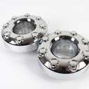 2PCS Replacement for 2005-2018 F-350 F350 Dually Front 4X4 Open Chrome Wheel Center Hub Cap Replaces 5C3Z1130TA