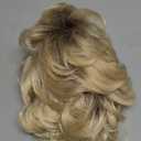 TISHINING Short Blonde Curly Wigs for White Women Layered Ombre Blonde Pixie Cut Wig with Bangs Natural Looking Synthetic Full Wigs for Daily Party