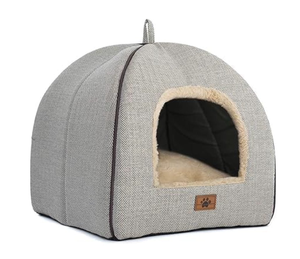 WINDRACING Cat Bed for Indoor Cats - Cat Cave Beds Cat House Cat Tent with Removable Washable Cushioned Pillow, Soft Kitten beds,Cat Beds & Furniture, for Small and Medium Pet Bed, 15 x 15