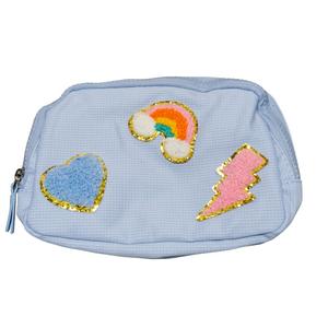 Personalized Inital Preppy Makeup Bag Set with Zipper, Monogram Waterproof Travel Cosmetic Bag for Women, Cute Preppy Patch Toiletry Bag for Traveling Outdoors, Gift Ideal for Christmas Thanksgiving