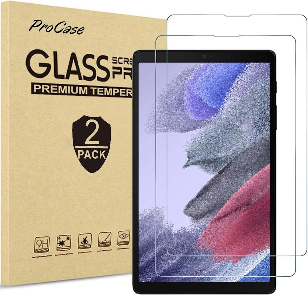 ProCase [2 Pack] Galaxy Tab A7 Lite 8.7 Inch 2021 Screen Protectors T220 T225 T227, Tempered Glass Screen Film Guard for Samsung Galaxy Tab A7 Lite 8.7" 2021 Release SM-T220 SM-T225 SM-T227