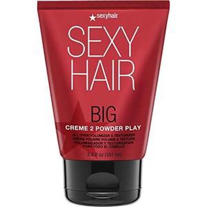 SexyHair Big Creme 2 Powder Play All Over Volumizer and Texturizer, 3.4 Oz | Up to 100% More Volume | Creme to Powder Formula | All Hair Types SexyHair Big Creme 2 Powder Play All Over Volumizer and Texturizer, 3.4 Oz | Up to 100% More Volume | Creme to Powder Formula | All Hair Types