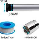 44" Aluminum Zinc Anode Rod, Eau Get Rid of Rotten Egg Smelling Flexible Water Heater Anode Rod for GE, Rheem, Reliance,Kenmore Water Heater Including 27mm Hex Socket Tool and Teflon