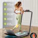 Foldable Walking Pad Treadmill with 12% Incline Upgrade 3.5HP Low Noise Walking Pad Treadmill with Handle Bar 4 in 1 Under Desk Treadmills for Home/Office, 359898