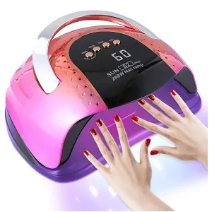 268 W UV LED Nail Lamp for Gel Polish with 4 Timer Settings and Professional Manicure Nail Dryer with Automatic Sensor