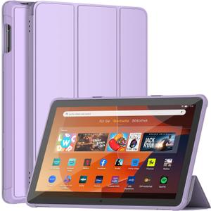 DJ&RPPQ Tablet Case Fits 10 inch Tablet 2023,[Sleep/Wake] Also for 10 in Sony Nokia Slim Soft TPU Back Smart Magnetic Stand Protective Cover Cases,Taro Purple