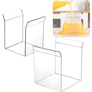 Ziplock Bag Holder, Baggy Rack Holder for Food Prep Bag, Food Storage Bag Stand, Hands-Free to Pour Leftovers, Filling Zip Lock Freezer Bag Stand, Comes with both Quart & Gallon Sizes (2 Pack)