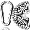 30Pack Heavy Duty Spring Snap Hooks 4Inch, 3/8” Carabiner Clips for Swing, Large Steel Chain Quick Links Safety Buckle Connector for Hammock Fitness Gym Outdoor Boating, M10 Snap Hook Carabiners