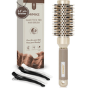AIMIKE Round Brush for Blow Out, Small Round Hair Brush Nano Thermal Ceramic & Ionic Tech, for Blow Drying & Styling, Curling and Shine  2.4 inch Barrel w/Boar Bristles