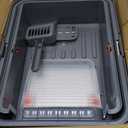 FURTIME Small Stainless Steel Litter Box with Lid for Kitty, Metal Enclosed Cat Litter Box for Small Cats, Kitten Cat Box with High Sided Enclosure & Scoop, Odor Free, Anti-Leakage, Grey