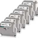 Absonic 6-Pack M231 Label Tape Compatible for Brother M-K231s M-K231 MK-231 MK231 1/2" Tape P Touch M 12mm 0.47" White Label Tape Refills for PTouch PT-65 PT-M95 PT-85 PT-90 PT-70 PT-80 Label Maker