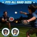 HYES Light Up Toss and Catch Ball Set for Kids 3~12, Child Baseball Toys, Light Up 4 Paddles