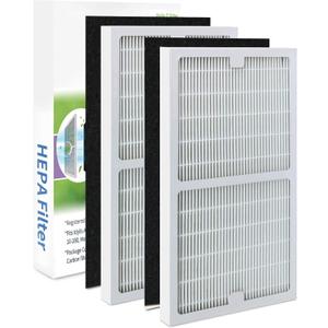 2 Pack IAF-H-100C Filter C Compatiable with Idylis Air Purifiers IAP-10-280 & IAP-10-200 (2 Pack Hepa Filter & 2 Activated Carbon Pre-Filter)