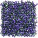 Windscreen4less 6 PCS 20"x20" Artificial Boxwood Panels Faux Plant Grass Green Wall Panel Decoration for Outdoor Indoor Garden Backyard (Lavender Purple)