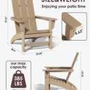 Poly Lumber Adirondack Chair, All-Weather Resistant Outdoor Patio Chairs, Look Like Wood, Pre-Assembled Outdoor Fire Pit Chair for Pool, Deck, Backyard, Garden, Weather Wood