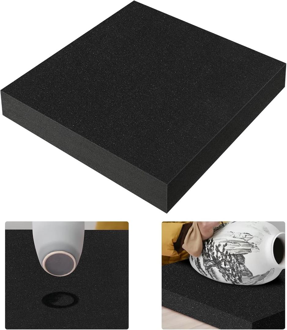 Pottery Foam Table Runner, Pottery Mould Tools, Large Pottery Sponges for Pottery Painting Glazing Pressing Molds Making Bowls Plates Ceramic Creation (Black)