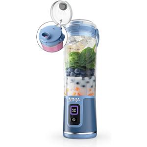 Ninja Blast Portable Blender, Cordless, 18oz. Vessel, Personal Blender For-Shakes and Smoothies, BPA Free, Leakproof-Lid and Sip Spout, USB-C Rechargeable, Dishwasher Safe Parts, Denim Blue, BC151ND