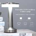 Riakrum 12 Pcs LED Cordless Table Lamp Bulk Rechargeable,Silver | Portable Wireless Lamps, 3 Color Stepless Dimming, 15 Hour Battery, Touch Control, Wedding Home Restaurant Decor