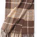 Fashion Tartan Checked Scarf for Women Plaid Winter Scarves Spring Warm Shawl Wraps Fall Neck Soft Scarf 25x78in