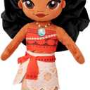 Disney Store Official Princess Plush Doll, Moana, Medium 14 Inches, Soft Plushy with Embroidered Features, Princess Toys for Girls, Disney Dolls, Stuffed Animals for Girls (Moana)