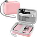 Leayjeen Digital Camera Case Compatible with CAMKORY/KODAK PIXPRO FZ45/FZ55/Canon PowerShot ELPH 180/ Sony DSCW800/ FHD 1080P 44MP Point Digital Camera,Compact Digital Camera-Pink (Case Only)