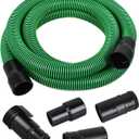 WS25021A Shop Vac Hose Kit for 1-7/8in Shop Vacuums Workshop Wet/Dry 13ft with 2-1/2-inch 6 Fittings/Attachments Vac Hose Fits Most Vacuum Cleaners (BLACK GREEN NEW)