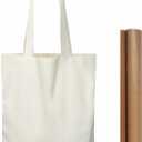 NPBAG 25 Pack 8.2'' X 10'' Mini Natural Cotton Tote Bags, Small Lightweight Blank Bulk Cloth Bags with 1pc of PTFE Teflon Sheet - Perfect for Parties Holidays