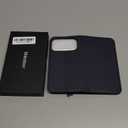 SHIELDON Genuine Leather Case Wallet for iPhone 17 Pro Max 6.9-inch 2025 | Foldable Kickstand, RFID Blocking 3 Credit Card Holder, Magnetic, Shock-Absorbent Phone Cover - Navy Blue